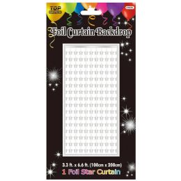 24 Pieces Foil Star Curtain Backdrop Silver - Photo Prop Accessories & Door Cover