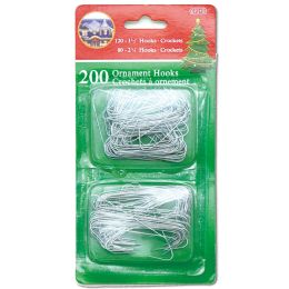 72 Pieces 72 200 Count Ornament Hooks Silver - Christmas Ornament