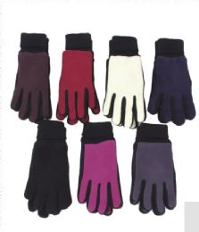 36 Pairs Ladies Fleece Glove In Assorted Colors - Fleece Gloves