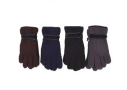 36 Pairs Mens Fleece Gloves In Assorted Colors - Fleece Gloves