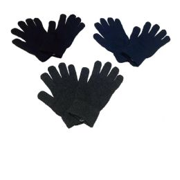36 Pairs Men Winter Glove Asst Color - Fleece Gloves