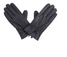36 Pairs Mens Polyurethane Gloves W Button Detail - Leather Gloves