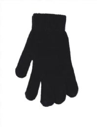 60 Pieces Women's Acrylic Gloves Black - Fleece Gloves