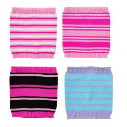 96 Pieces Bright Stripes Knitted Neck Warmers Set For Girls - Winter Scarves