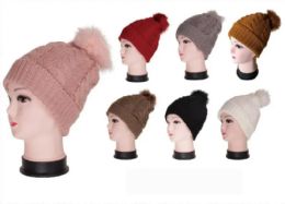 36 Pieces Women Winter Furlined Knit Beanie Hat - Winter Beanie Hats