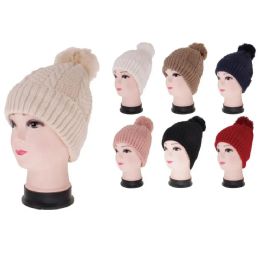 36 Pieces Women Winter Velvet - Lined Beanie Hat - Winter Beanie Hats