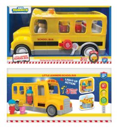 6 Pieces School Bus Includes Fiqures - Lights & Sounds - Car, Planes, Trains & Bikes