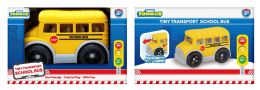 24 Pieces Tiny Transport - School Bus - Car, Planes, Trains & Bikes