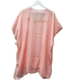 24 Pieces Pink "honeymooner" Kaftan Swim CoveR-Up With Gold Foil Text - Women's Cover Ups