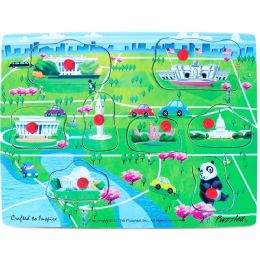 30 Pieces Dc Monuments Peg Puzzle - Puzzles