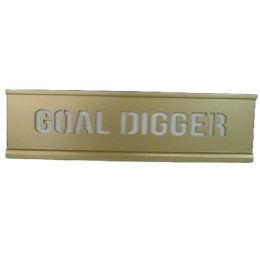 16 Pieces 110x3 Goal Digger Laser Cut Mdf Desk Plaque - Home Accessories