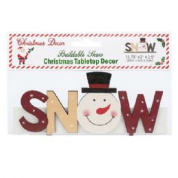 6 pieces Snow Decor With Snowman's Face Tabletop Decor - Christmas Decorations