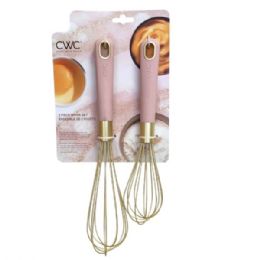 8 of Cook With Color 2 Piece Gold Whisk Set With Pink Handle