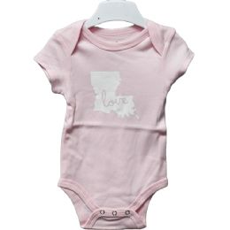48 Pieces 3-6 Month Baby Pink Oklahoma State "love" Graphic Onesie - Baby Apparel