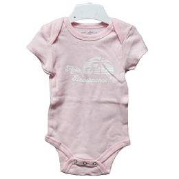 48 Pieces 0-3 Month Baby Pink "hola Beachachos" Graphic Onesie - Baby Apparel