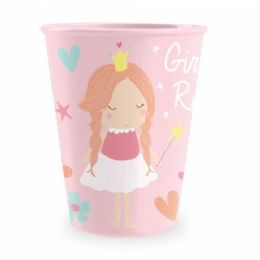 6 Pieces 9-inch Kids Tapered Tumbler - Girls Rule - Plastic Drinkware
