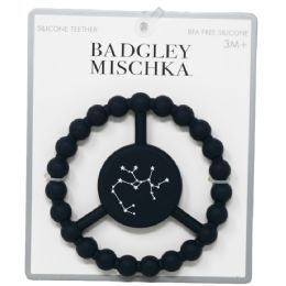 100 Pieces Navy Silicone Peace Teether With Constellation Print - Baby Accessories