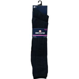 60 Pieces 2pk Navy Girls Details Cable Knit Knee Socks Size 6-8 - Girls Knee Highs
