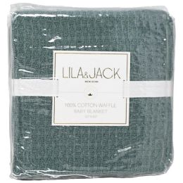 48 Pieces Green Cotton Waffle Blanket 30x40 - Comforters & Bed Sets