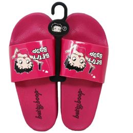 Wholesale Footwear Betty Boop Fuchsia Slide Sandal Asst Size