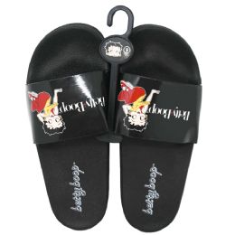 Wholesale Footwear Betty Boop Black Slide Sandal Asst Size
