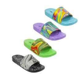 Wholesale Footwear Women Marble Slide Sandal 4-Asst Colors/5-Asst Size