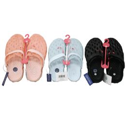 Wholesale Footwear Women 2-Tone Clogs Shoes 3-Asst Colors/6-Asst Size