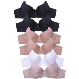 36 Wholesale 3Sofra Ladies Plain D Cup Bra 36d