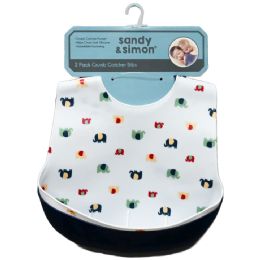 48 Sets 2-Piece Elephant Bibs Set (crumb Catcher) - Baby Accessories
