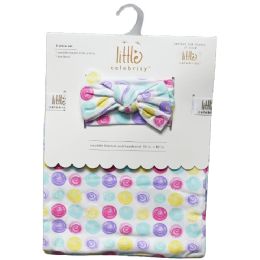 48 Sets Dots Swaddle Blanket & Headband Set (30-Inchx40-Inch, 0-6m) - Baby Accessories