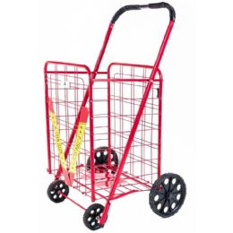 2 Pieces Red Collapsible Utility Shopping Cart - Home Accessories