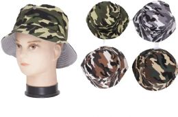 36 Pieces of 3Men's Cammo Fishing Bucket Hat