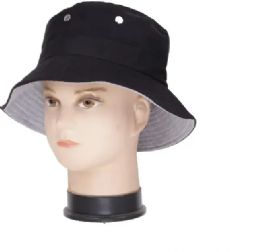 36 Pieces of 3Men's Black Bucket Hat