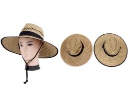 36 Pieces of 3Men's Wide Brim Straw Hat