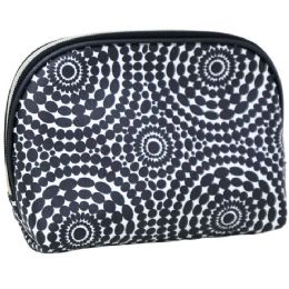 40 Pieces Black And White Geometric Print Dome Cosmetic Bag - Cosmetic Cases