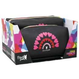 20 Sets 2-Piece Heart Print Cosmetic Bag Set - Black - Cosmetic Cases