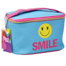 20 Pieces Blue "smile" Print Cosmetic Train Bag - Cosmetic Cases
