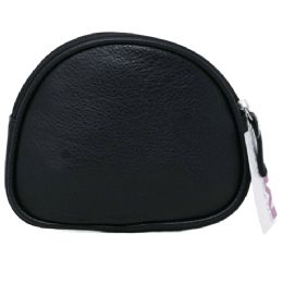 24 Pieces Black Zip Top Dome Cosmetic Bag - Cosmetic Cases