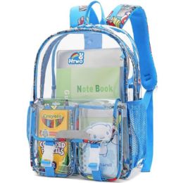 18 Pieces Clear/blue Kids' Backpack - 16.5-Inch - Backpacks 16"