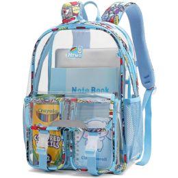 18 Pieces Clear/blue Kids' Backpack (16.5-Inch) - Backpacks 16"