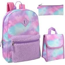 24 Pieces 17-Inch Girls' TiE-Dye Princess Backpack (pink/lavender) - Backpacks 17"