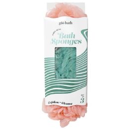 12 Sets 3-Piece Jumbo Bath Mesh Sponge Set - Loofahs & Scrubbers