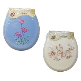 6 Pieces Bone Embroidered Soft Toilet Seat - Bathroom Accessories