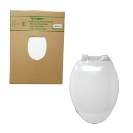 12 Pieces 19-Inch Plastic SloW-Close Toilet Seat (white) - Bathroom Accessories