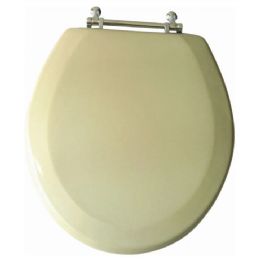 6 Pieces Beige Premium MDF Toilet Seat with Metal Hinges - Bathroom Accessories