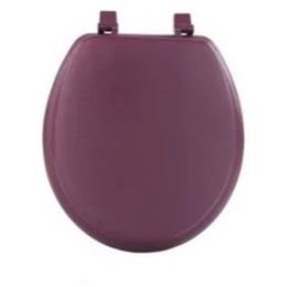 6 Pieces MDF Solid Molded Wood Toilet Seat - Burgundy - Bathroom Accessories
