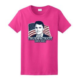 6 pieces of Charlie Kirk "true Patriot" T-Shirts - Pink Xxl