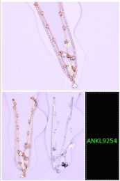 12 of Delicate Butterfly Anklets - Assorted