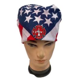 12 pieces Fire Dept Usa Flag Bandanas - Bandanas