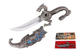 9 1/2-inch Fantasy Dragon Dagger With Gift Box (blue Fitting)